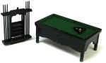 Sale $10 Off - Dollhouse Black Pool Table Set