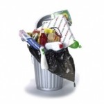 (*) Filled Dollhouse Trash Can