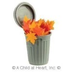 (*) Filled Dollhouse Trash Can