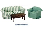 Dollhouse Modern Seafoam Living Room