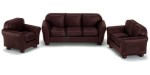 Brown Leather Dollhouse Living Room