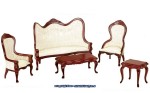 Dollhouse Victorian Living Room - Cream