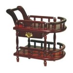 Dollhouse Mahogany Stationary Teacart