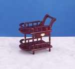 Dollhouse Mahogany Stationary Teacart