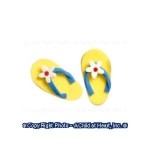 Dollhouse Pair of Yellow Lady's Flip Flops