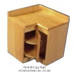(*) Dollhouse Oak Corner Cabinet