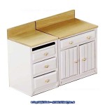 (*) 1 or 2 pc Lower Cabinet Set - White &amp; Oak