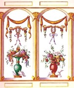 (&amp;sect;) Sale .70&amp;cent; Off - Dollhouse French Bouquet Mural- Choice of Color -