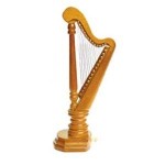 Walnut Dollhouse Harp