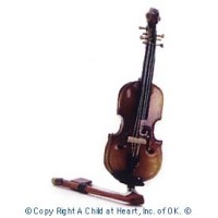 Disc. $3 Off - Violin with Bow by Heidi Ott