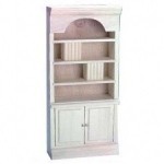 Unfinished Dollhouse Bookcase with Books