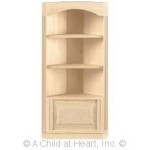 &amp;sect; Sale $3 Off - Dollhouse Unfinished Corner Bookcase