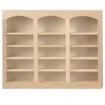 Dollhouse Unfinished Triple Bookcase