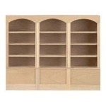 (*) Dollhouse Unfinished Triple Unit Bookcase
