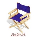 Dollhouse Wooden Director Chair