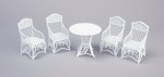 Dollhouse Patio Round Table &amp; Chairs Set