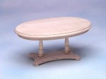 Unfinished Dollhouse Oval Pedestal Dining Table