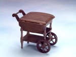 Dollhouse Walnut Tea Cart
