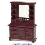 Dollhouse Mahogany Hutch Dresser