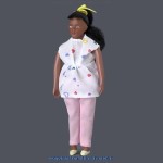 Vinyl DollHouse Doll - African American Mom-to-be