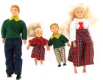Dollhouse Blonde Modern Doll Family Set