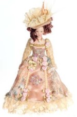 Porcelain Lady Victorian Doll - Floral Gown