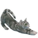 (*) Dollhouse Miniature Stretching Cat
