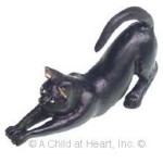 (*) Dollhouse Miniature Stretching Cat