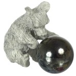 (*) Dollhouse Stone Bear w/ Gazing Ball