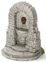 Dollhouse Lion Head Fountain with Steps