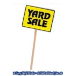 Yard Sale Sign on Post