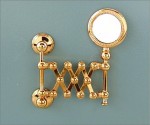 (*) Dollhouse Brass Extension Mirror