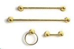 Dollhouse Bath Bar Accessories (Brass or Chrome)