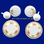 6 pc Floral Dish Set by Chrysnbon