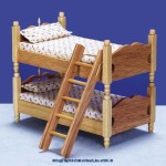 ( ) Disc. $3 Off - Oak Colonial Bunk Bed w/Ladder