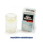Dollhouse Glass of Alka-Seltzer with Box