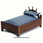 Dollhouse Captain's Bed Walnut