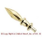 4 Miniature Brass Finials