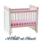 Dollhouse Pink/White Crib
