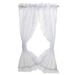 Dollhouse Ruffled Sheer w/ Tie Backs- Choice of Color/Pattern -
