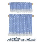 Dollhouse Nursery Hearts Cottage Curtains
