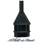 Discontinued Corner Fireplace - Black Metal