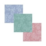 3 Shts - Dollhouse Damask Wallpaper- Choice of Color -
