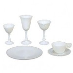 4 Dollhouse (6 pc) Dish &amp; Stemware Set Kit- Choice of Color -