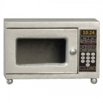 Dollhouse Silver Microwave