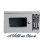 Dollhouse Silver Microwave
