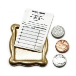 (*) Diner Check Tray with Coins