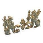 (*) Dollhouse Griffins Fireplace Fender