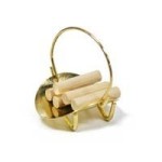 Dollhouse Brass Log Holder