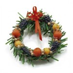 (*) Dollhouse Christmas Della Robia Wreath